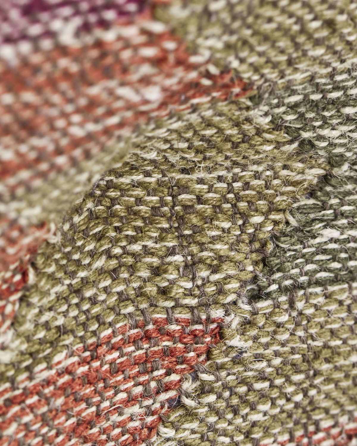 Pouf en fibre de jute multicolor — détail 3