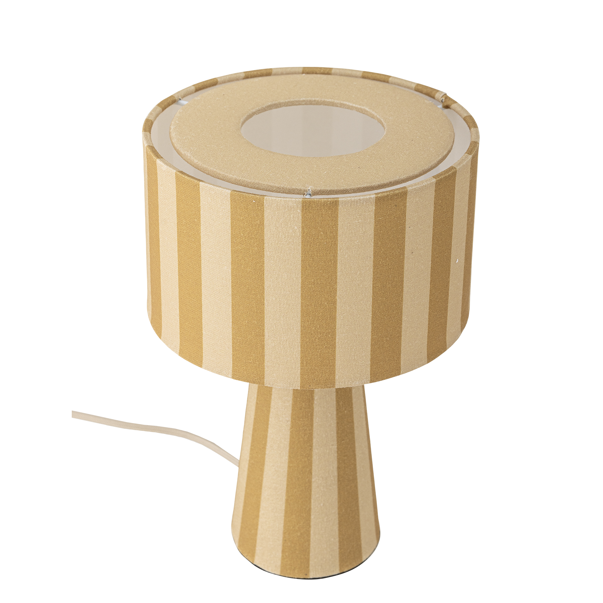 Lampe de table Emmie en linen - Coloris jaune — détail 3