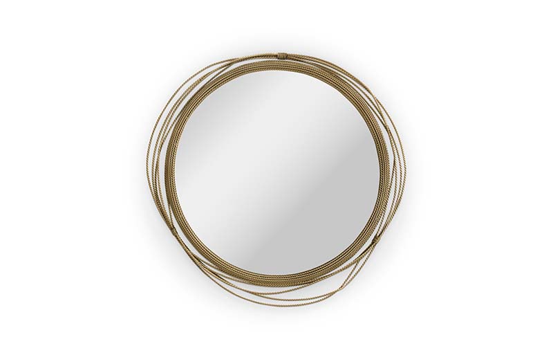 Miroir en laiton brossé vieilli — détail 4