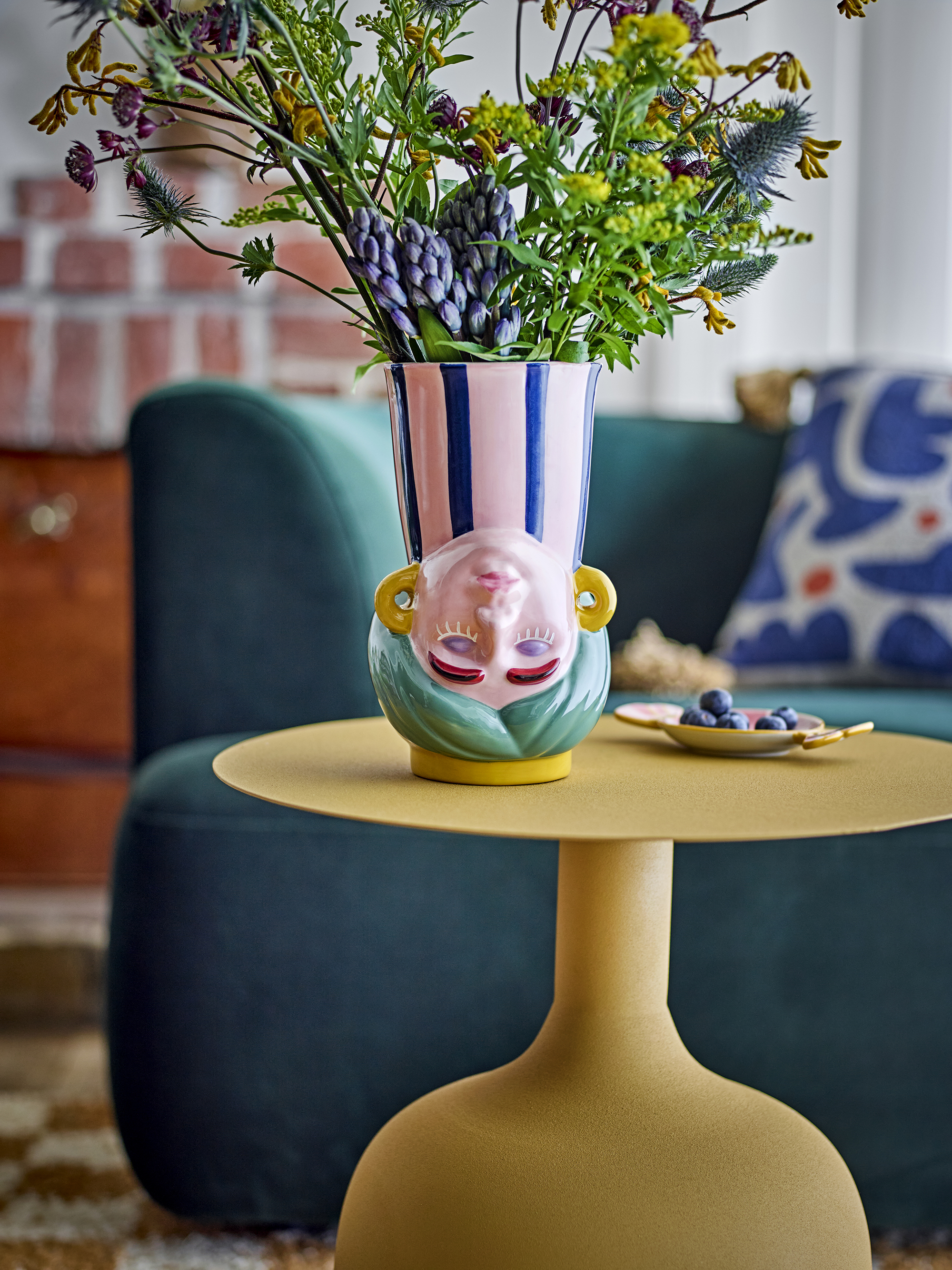 Vase Miss Jody en grès - Coloris multicolore