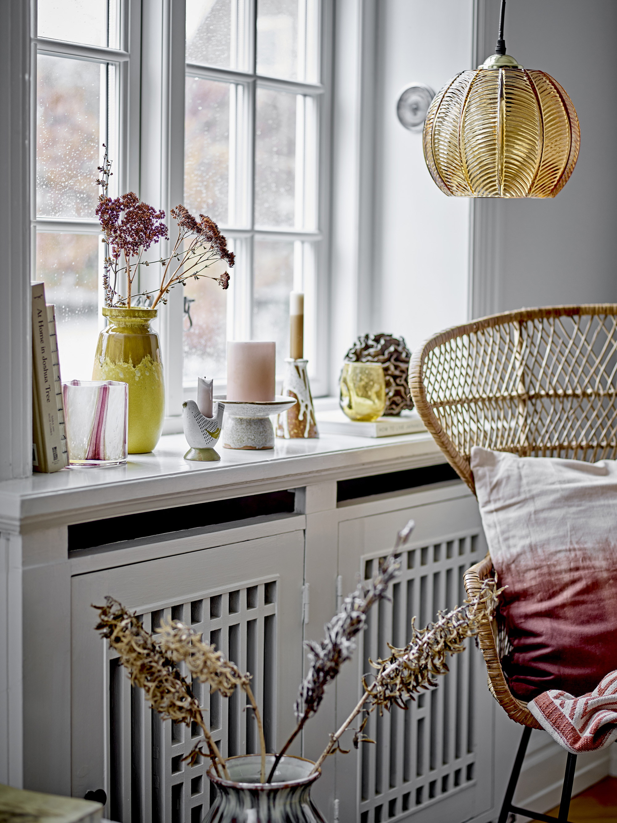 Suspension marron en verre
