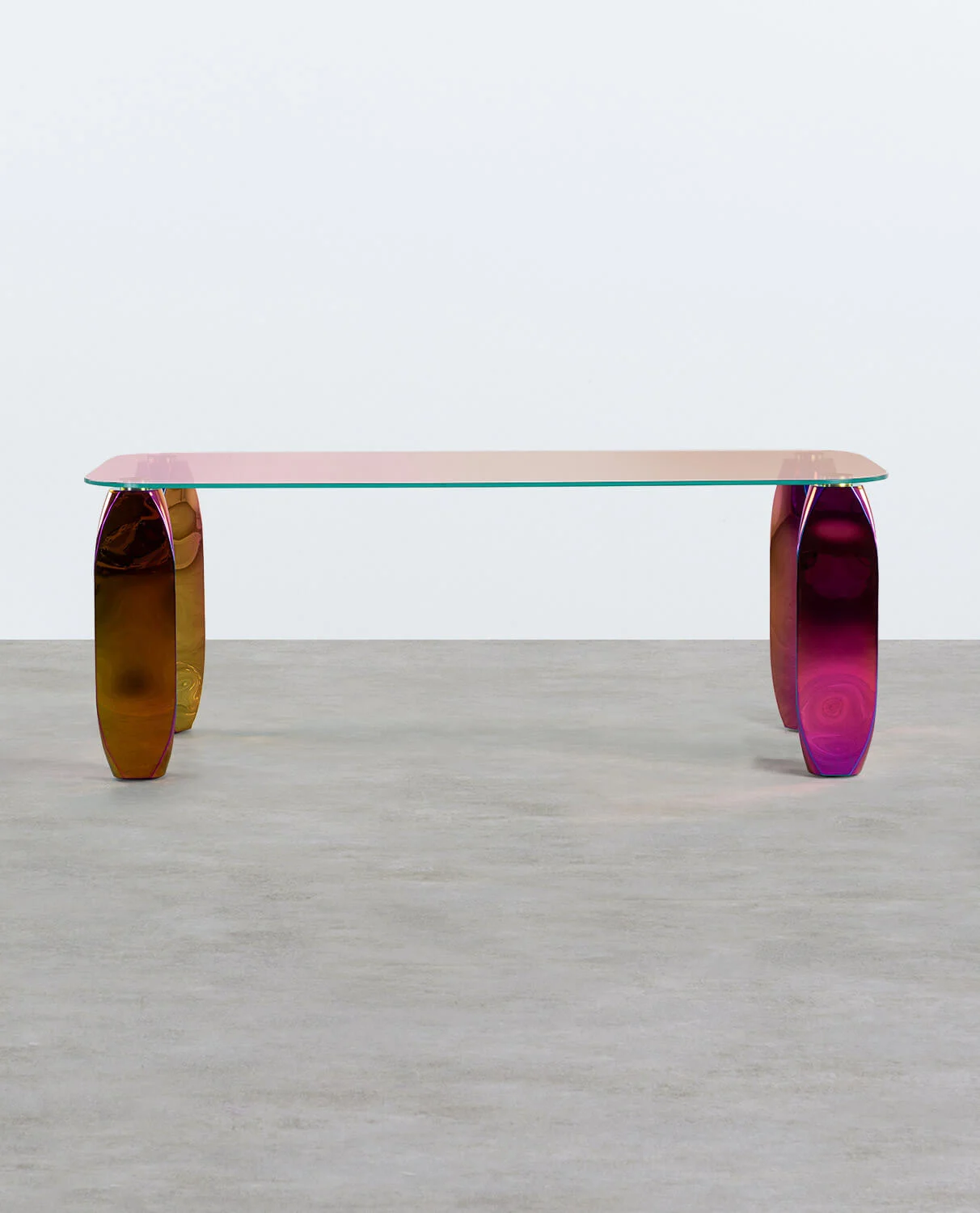 Table de salle à manger irisé en verre trempé — détail 3