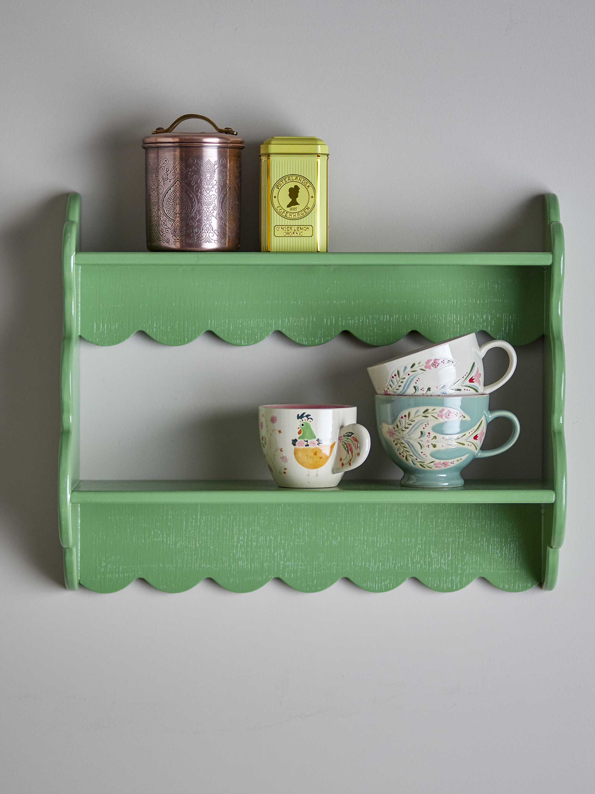 Tablette Salla en bois de sapin - Coloris vert