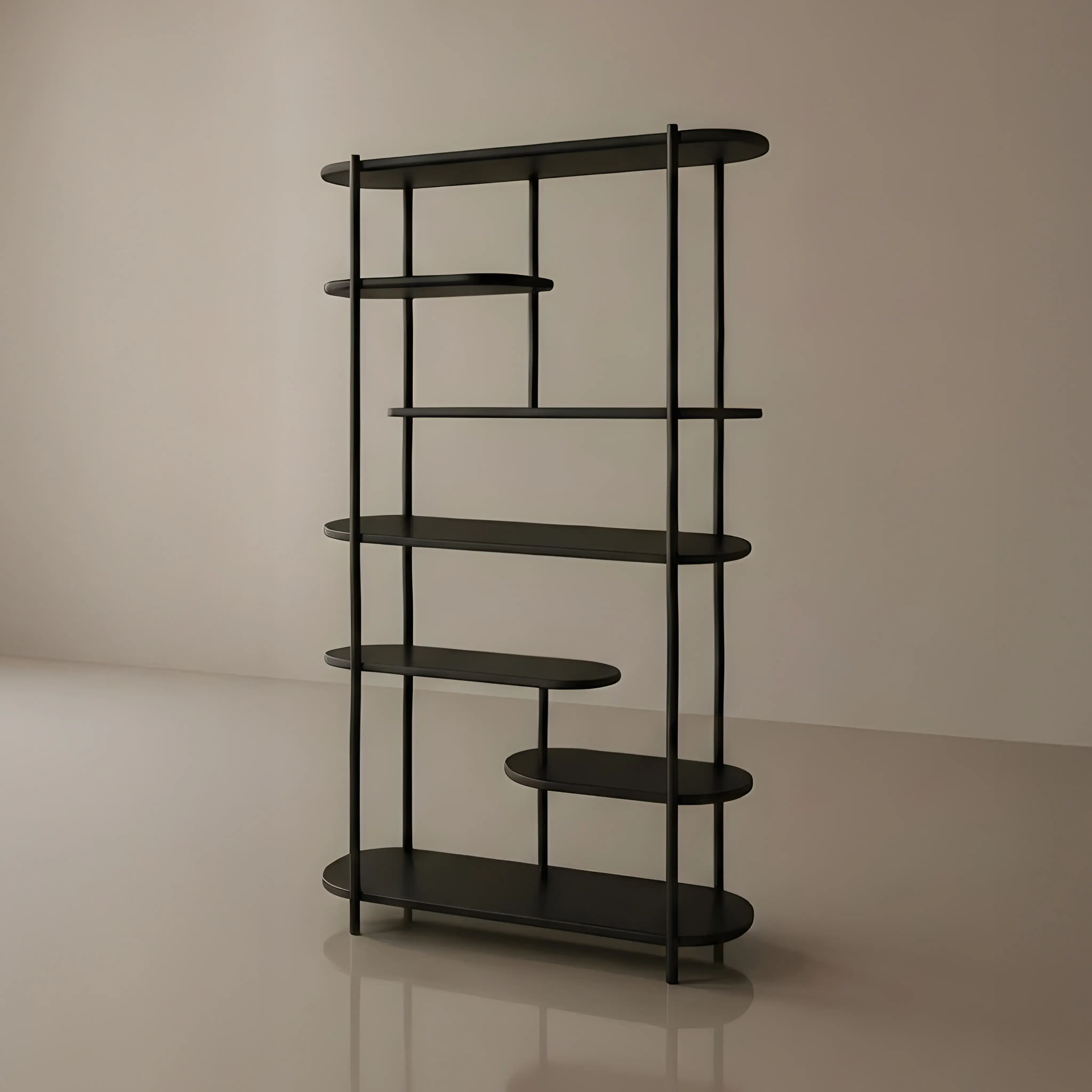 כוננית ברזל מדפים מעוגלים