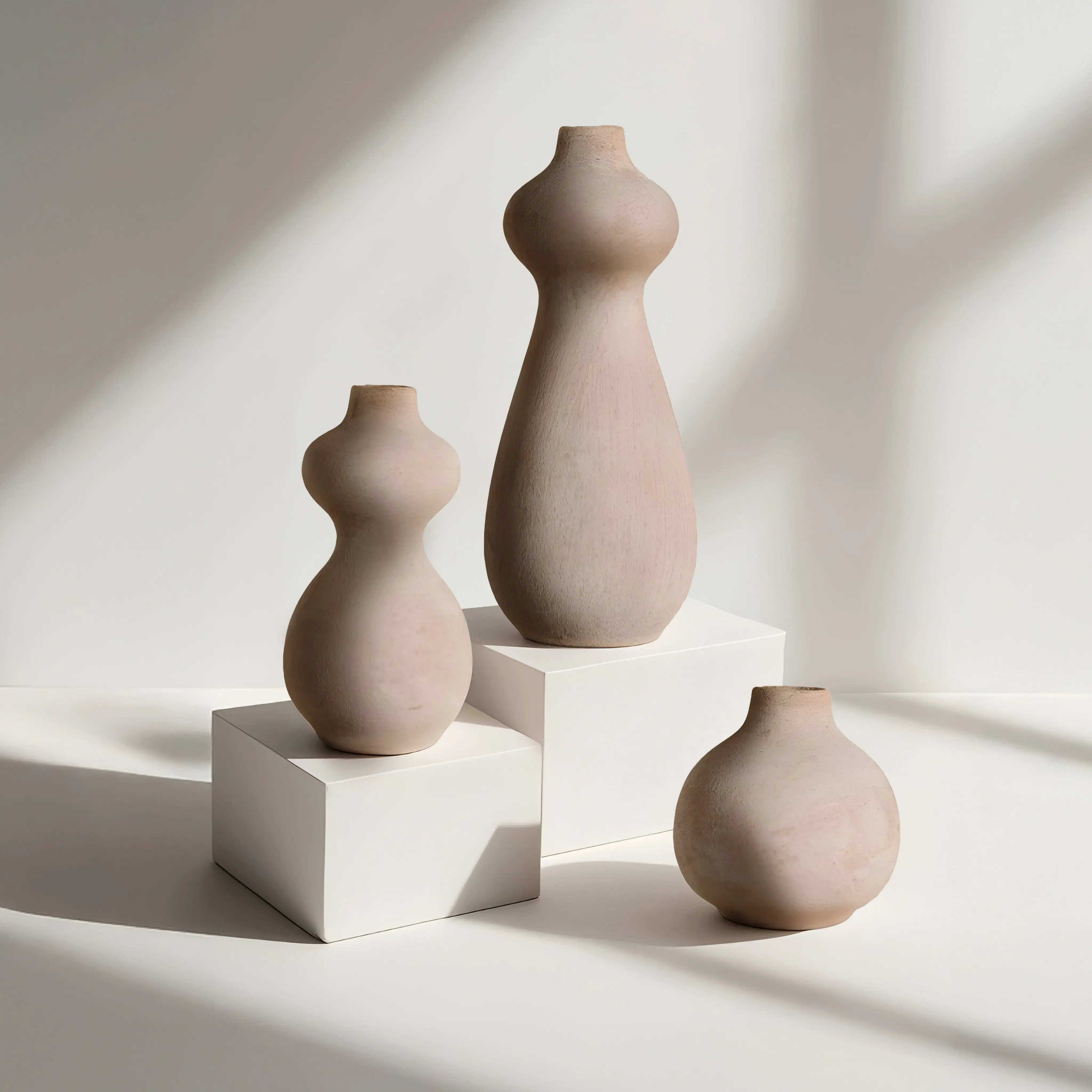 סט 3 אגרטלי ונוס בז'