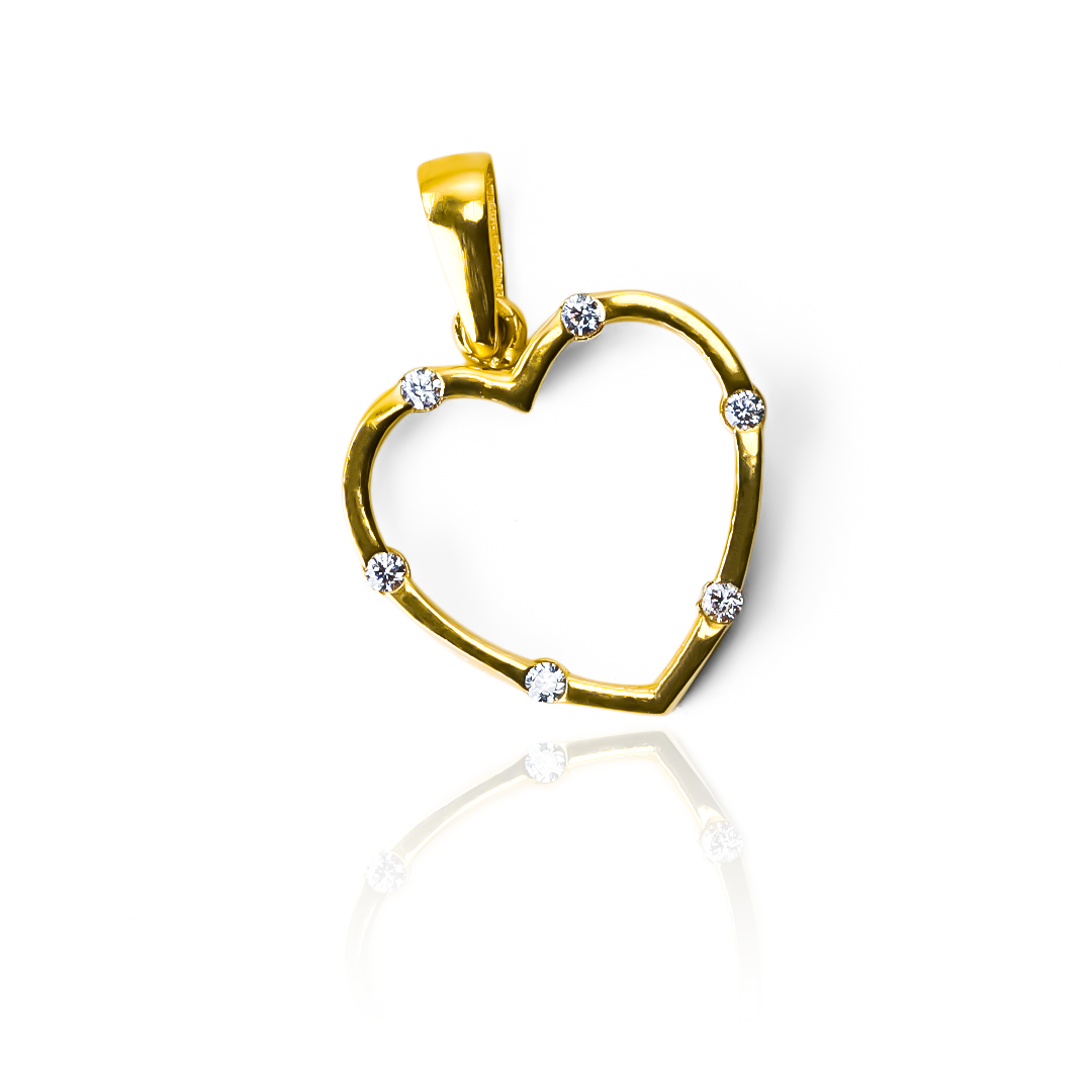 Corazón embastado I cristales