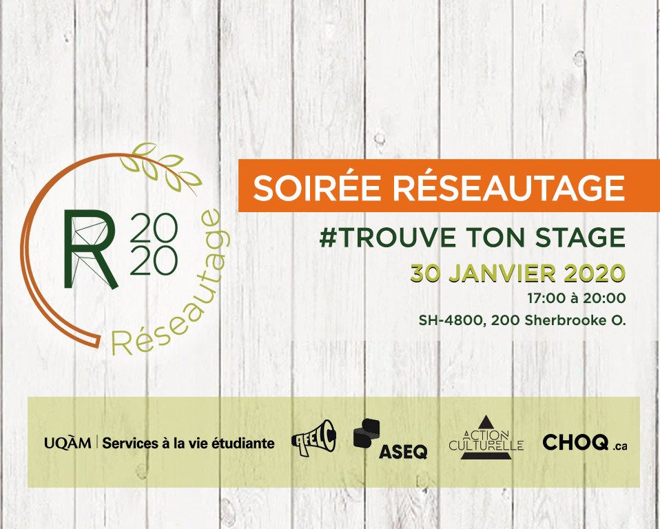 Soirée réseautage 2020 RÉSERVATION