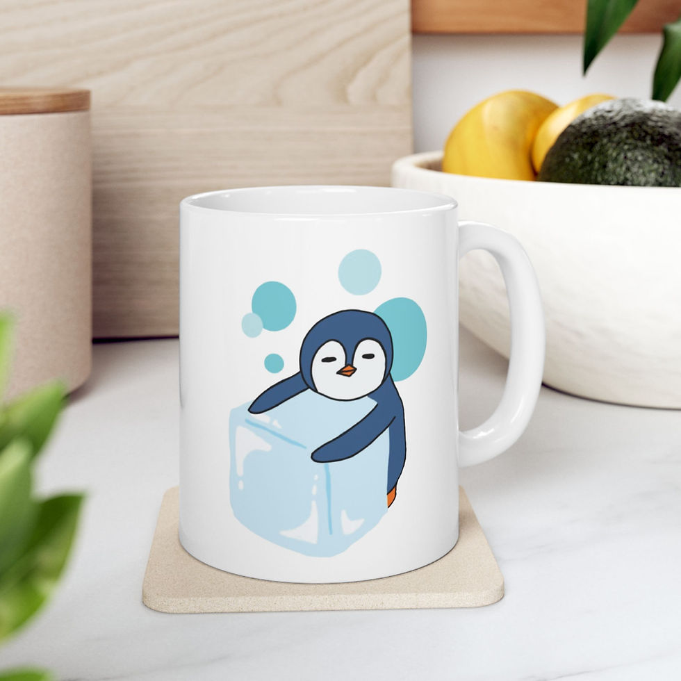 Thumbnail: Ceramic Mug Featuring Penguin w/ Ice Cube