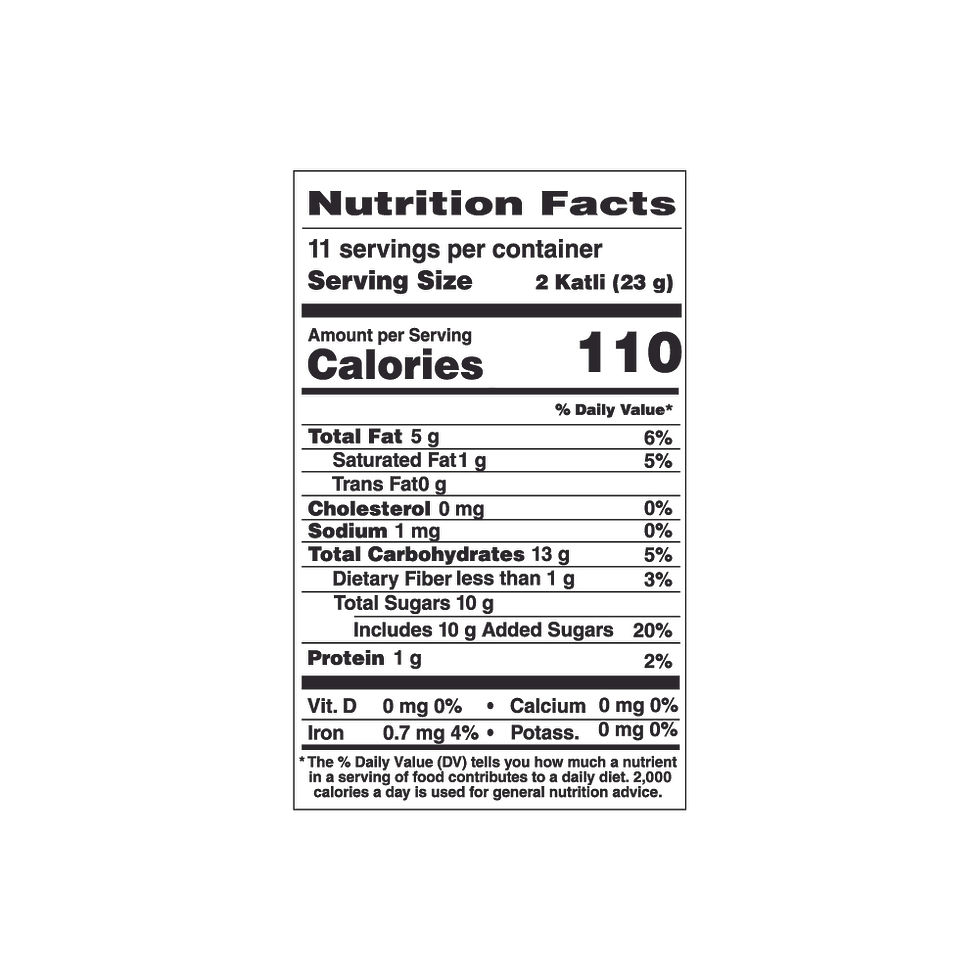 Thumbnail: Kaju Elaichi Katli nutrition facts label – Chitale Bandhu UK