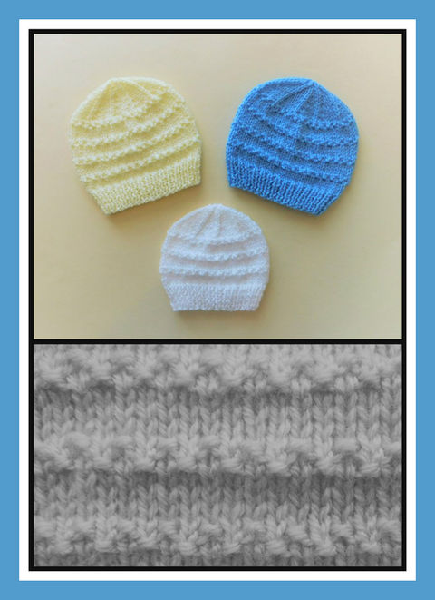 Roman Stitch Baby Blanket and Hat