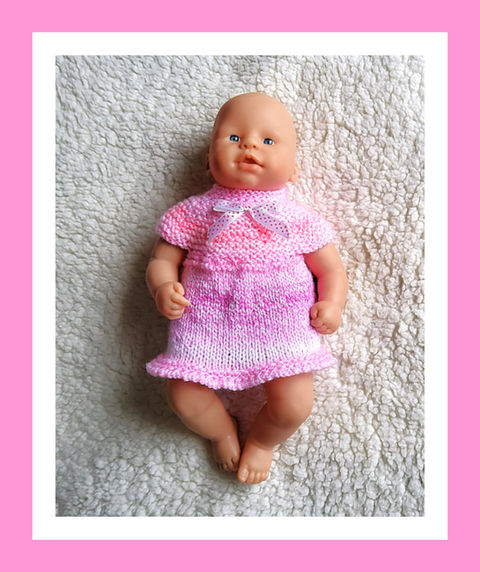 Tia ~ Knitted Baby Doll's Dress