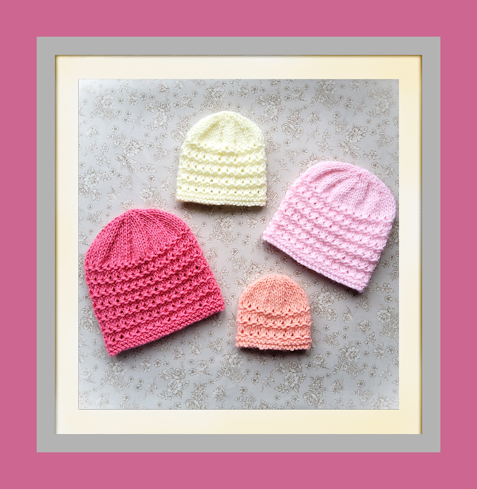 Sweet knitted baby hats