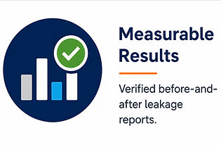 Illustration showing measurable improvements in HVAC performance after duct sealing.