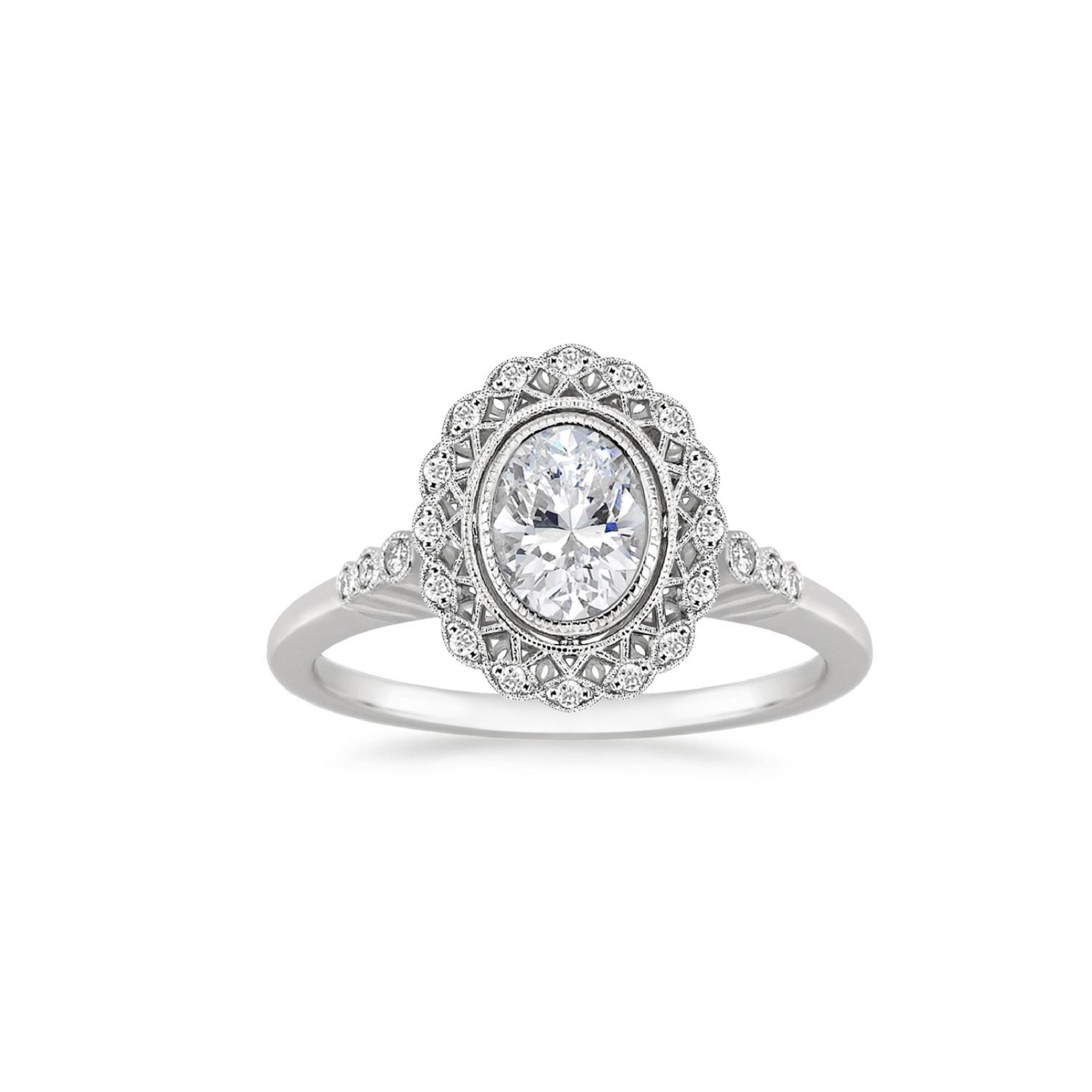 18K White Gold Alvadora Diamond Engagement Ring