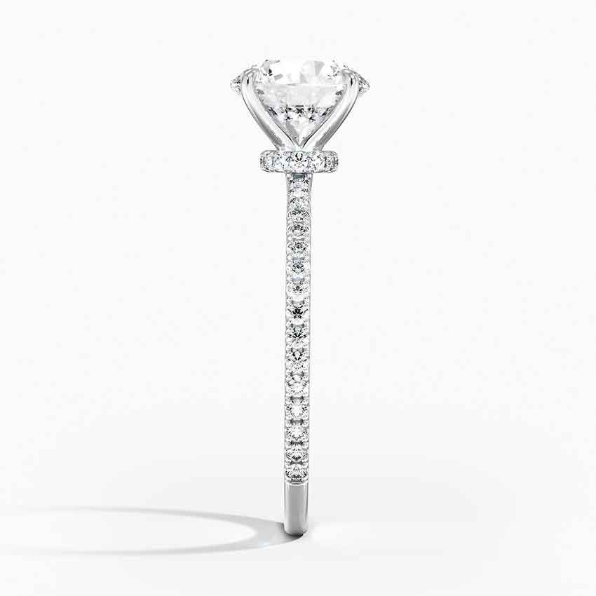Thumbnail: 18K White Gold Demi Lab Diamond Engagement Ring