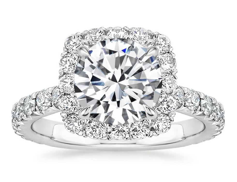 Platinum Estelle Diamond Engagement Ring