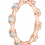 Thumbnail: Zevaya- Bezel - 14K Rose Gold Jade Trau Cavetta Diamond Eternity Ring.