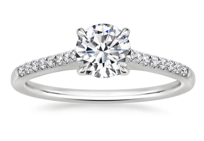Zevaya-Two-toned-Cathedral-Platinum Lissome Diamond Engagement Ring.