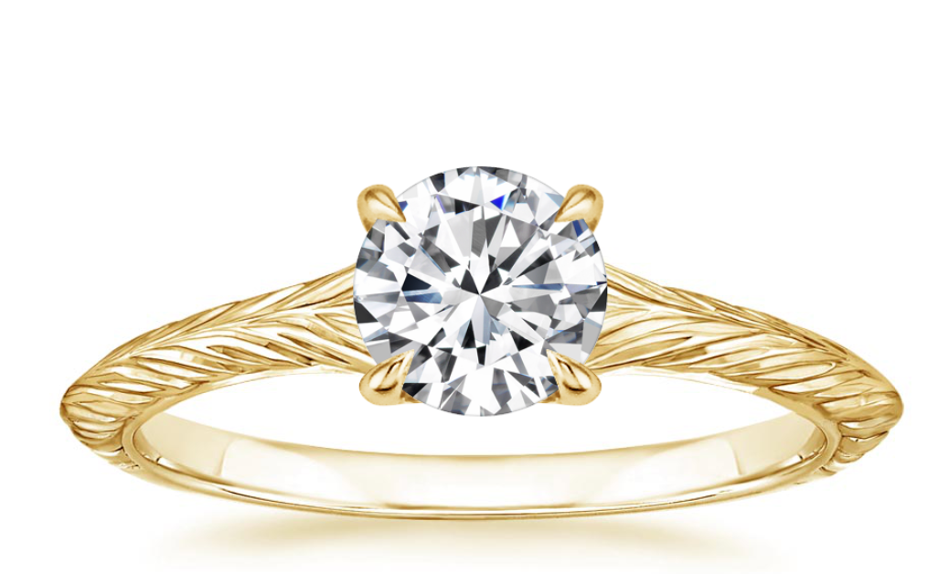 Zevaya- Vintage - 18K Yellow Gold Canela Engagement Ring