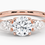 Thumbnail: 14K Rose Gold Adorned Opera Diamond Engagement Ring