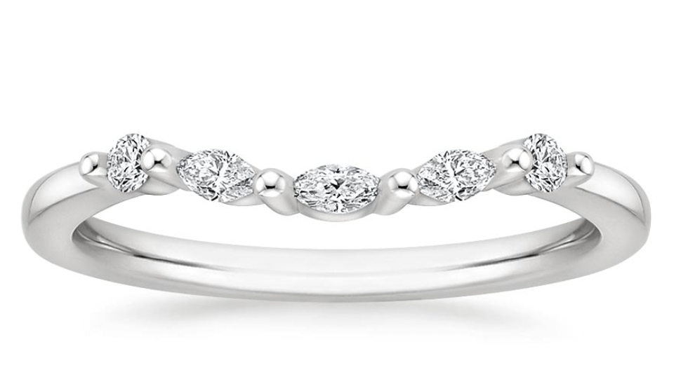 Zevaya- Bezel - 18K White Gold Verbena Contoured Diamond Ring.