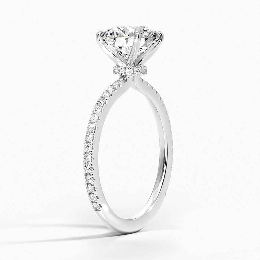 Thumbnail: Platinum Demi Lab Diamond Engagement Ring