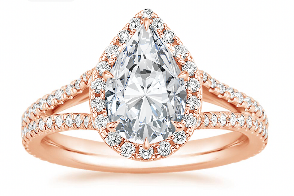 14K Rose Gold Fortuna Diamond Engagement Ring