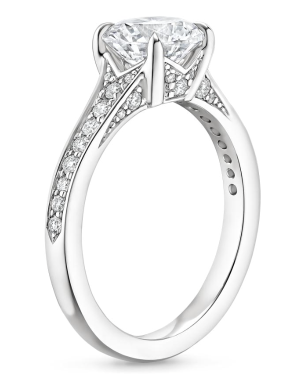 Zevaya-Vintage - 18K White Gold Zelda Diamond Engagement Ring