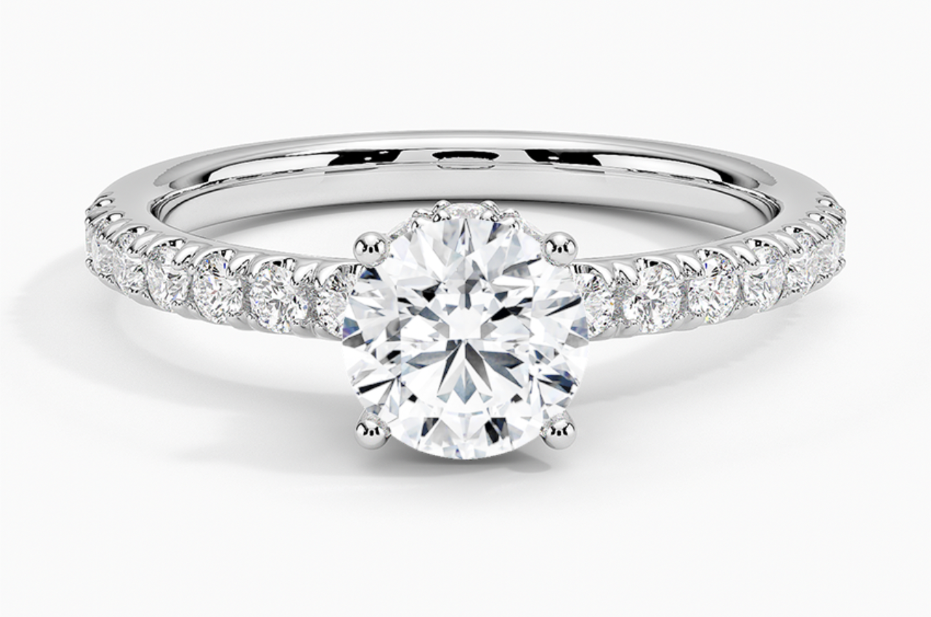 Platinum Constance Hidden Halo Diamond Engagement Ring
