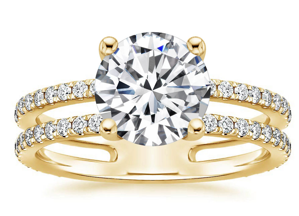 18K Yellow Gold Linnia Diamond Engagement Ring