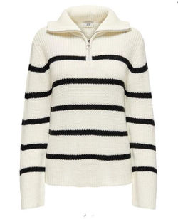 JDYJUSTY LS HN ZIP WIDE SLEEVE PULL KNT