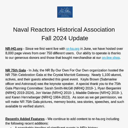 2024 NR-HA Fall Newsletter