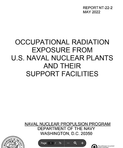2022 NNPP Yellow Book - OCCUPATIONAL RADIATION EXPOSURE