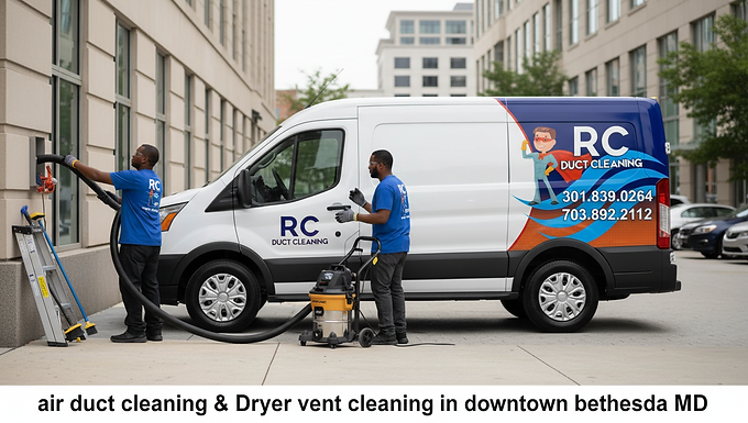 air duct cleaning & Dryer vent cleaning Downtown Bethesda in Bethesda MD RC Duct Cleaning 
