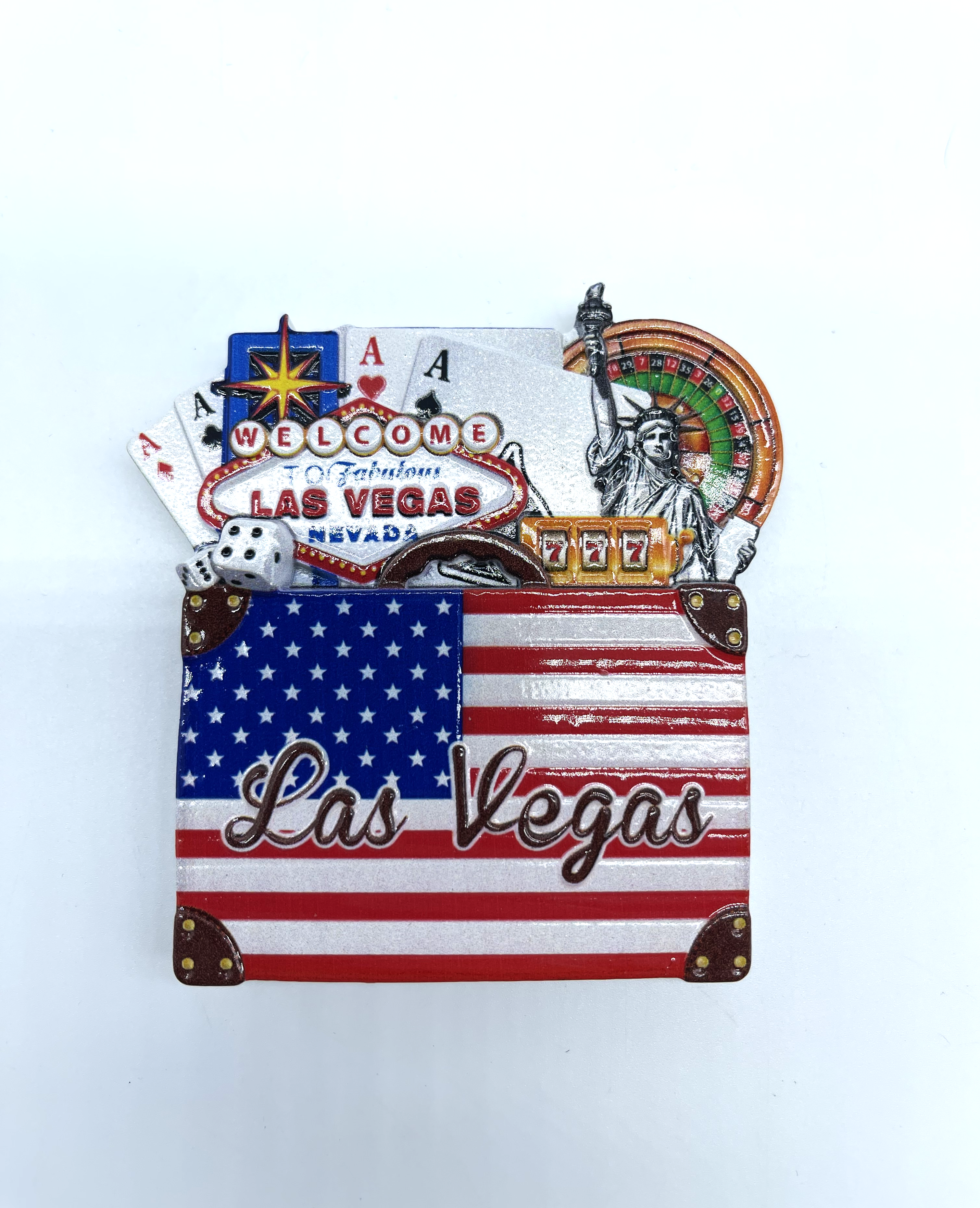 3D Las Vegas Fridge Magnet Souvenir