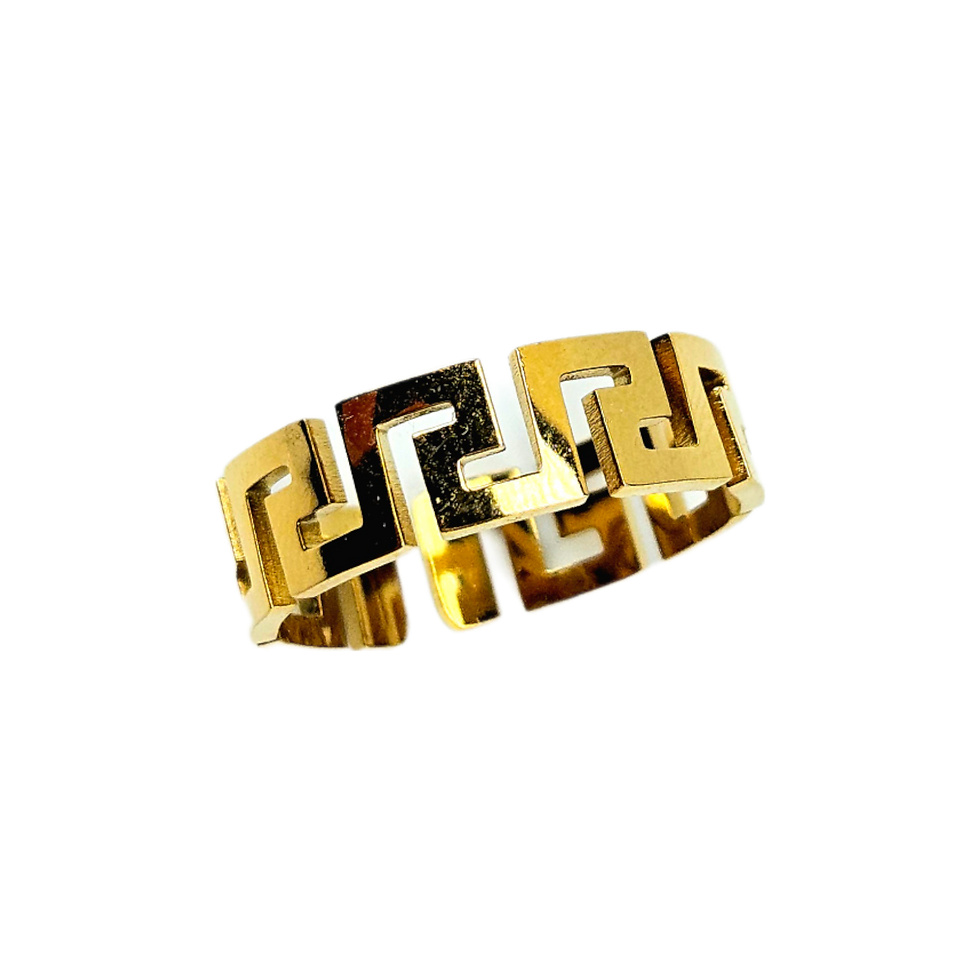 Küçük resim: Labirent Gold Renk Çelik Yüzük