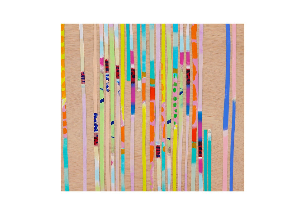 Collage on wood