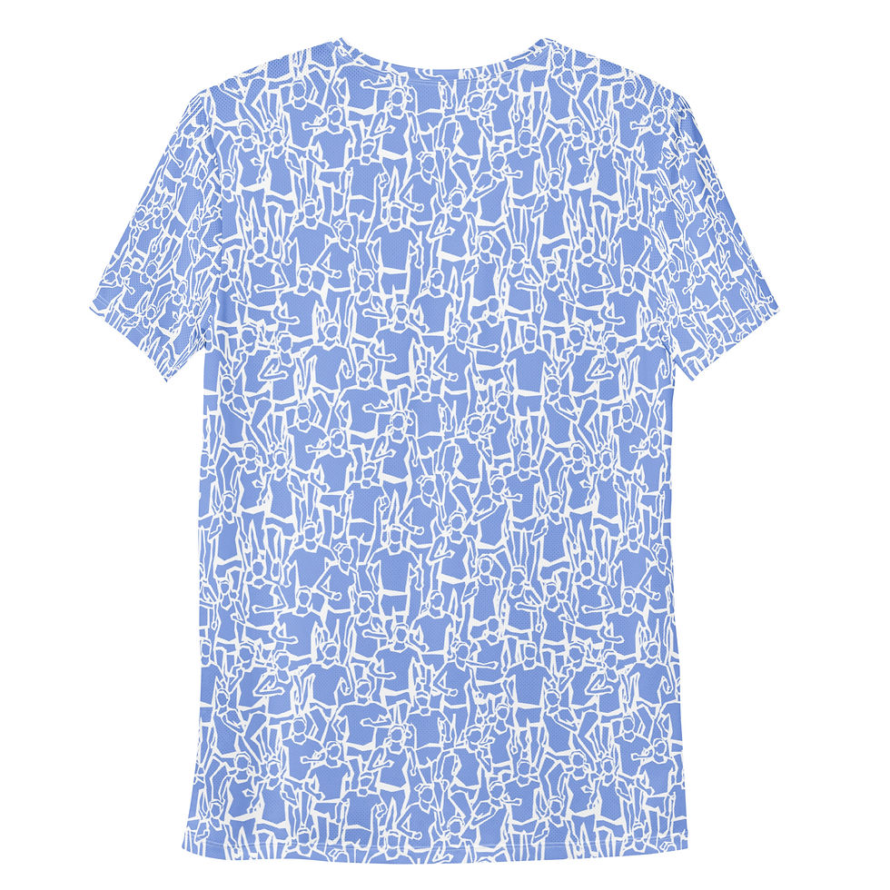 Thumbnail: Men's Running T-Shirt - Blue/White