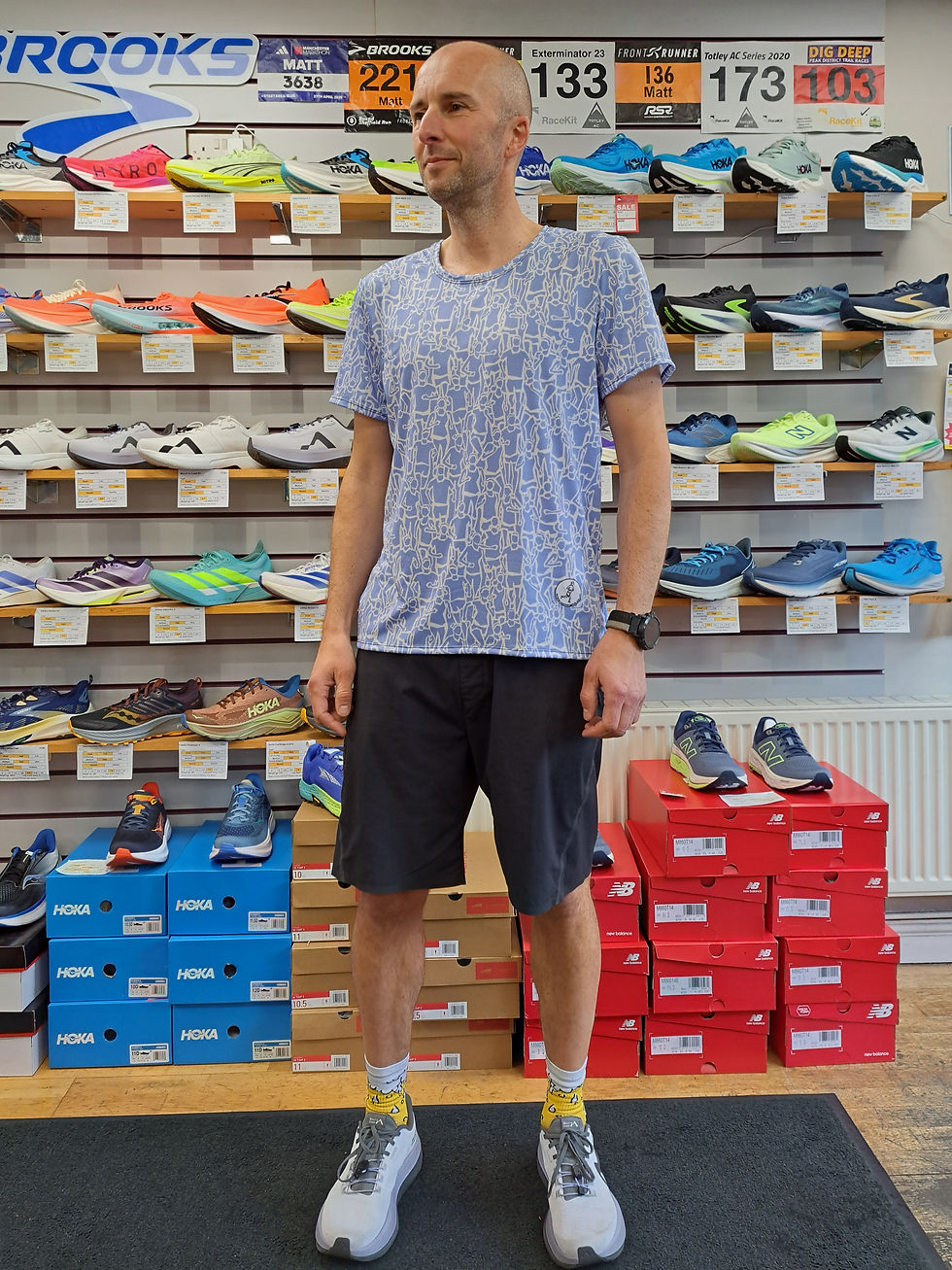 Thumbnail: Men's Running T-Shirt - Blue/White