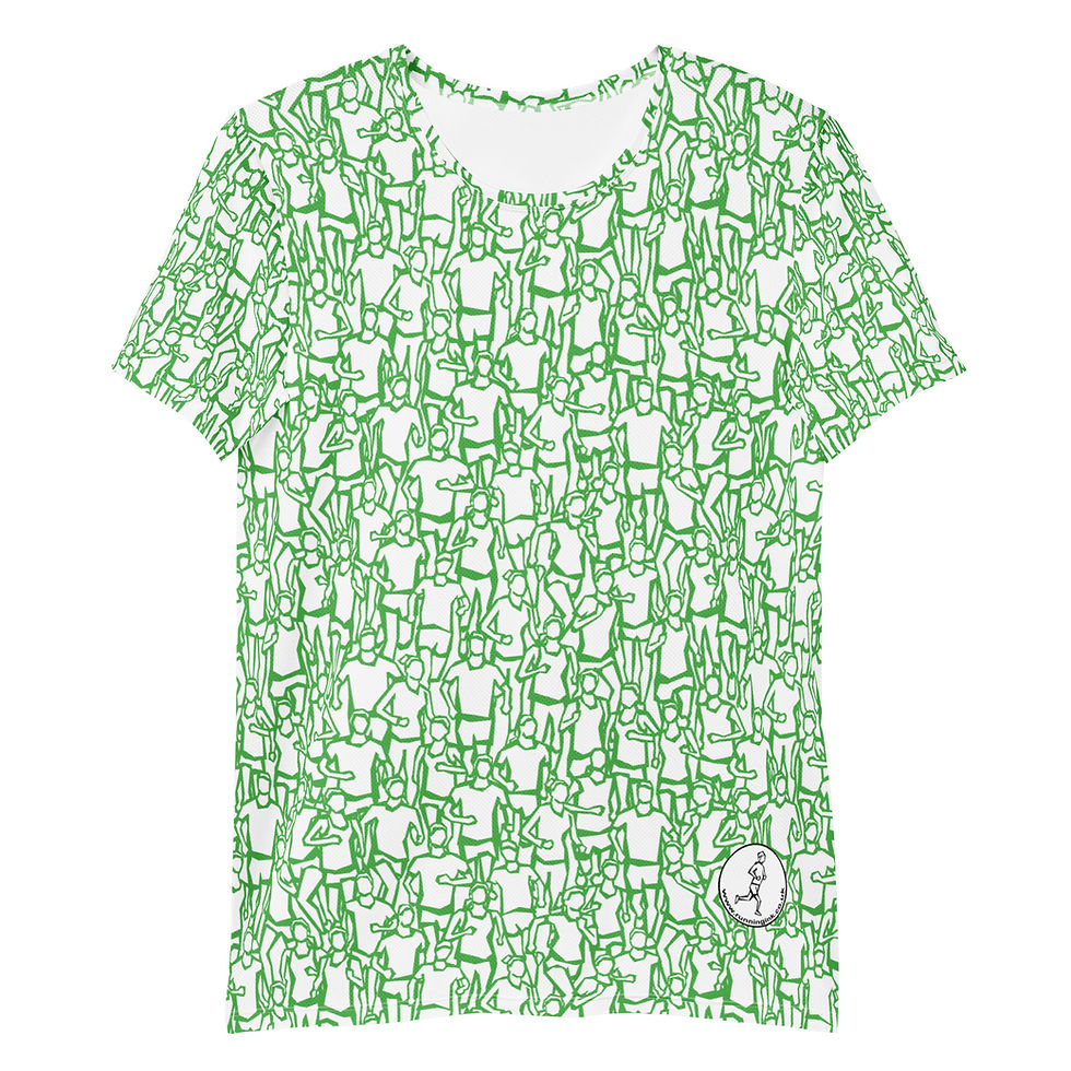 Thumbnail: Men's Running T-Shirt - White/Green