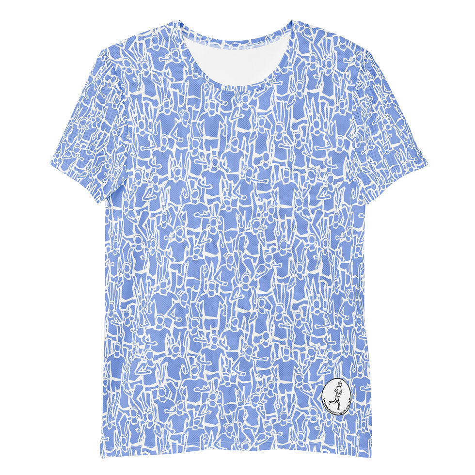 Thumbnail: Men's Running T-Shirt - Blue/White