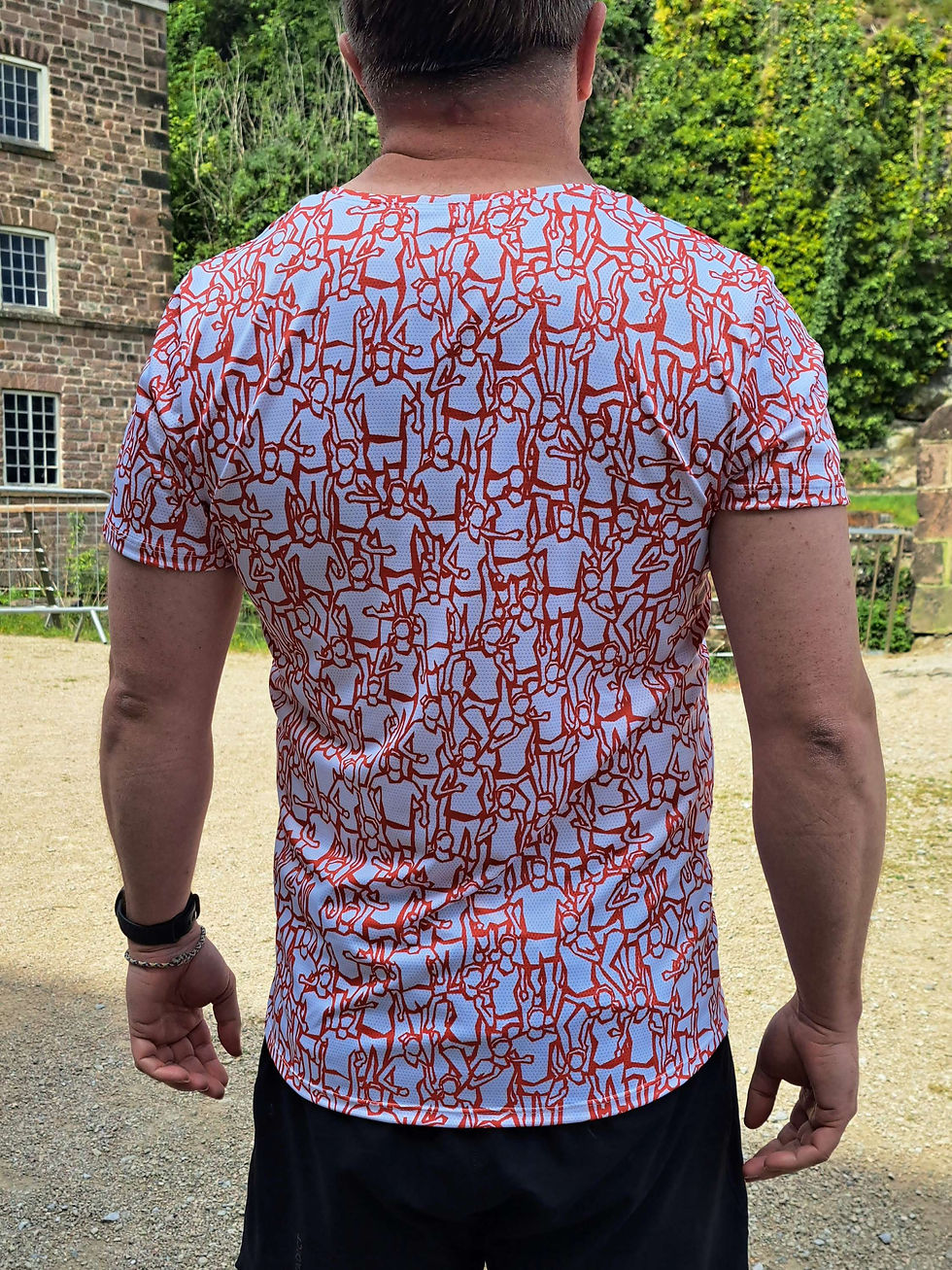 Thumbnail: Men's Running T-Shirt - White/Red