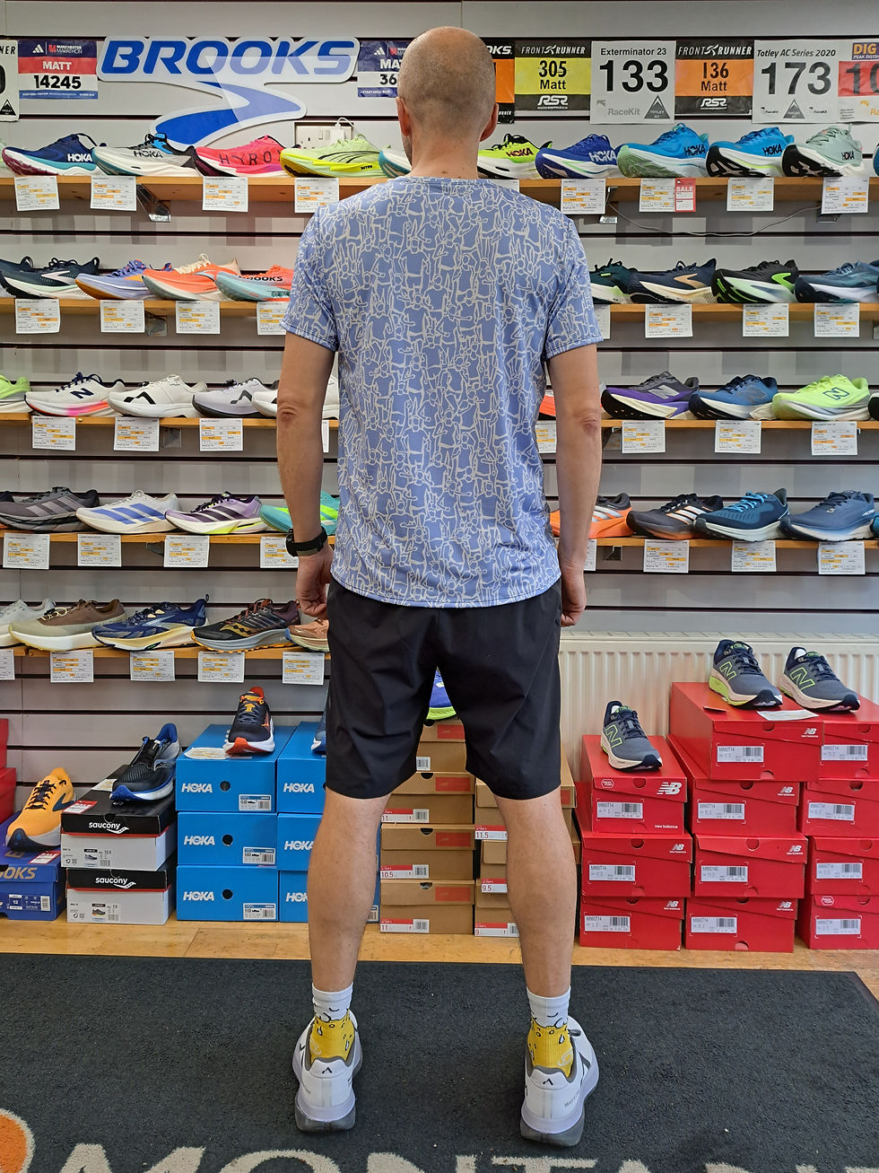Thumbnail: Men's Running T-Shirt - Blue/White