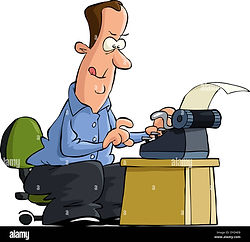 man-typing-on-a-typewriter-DYD4EB.jpg