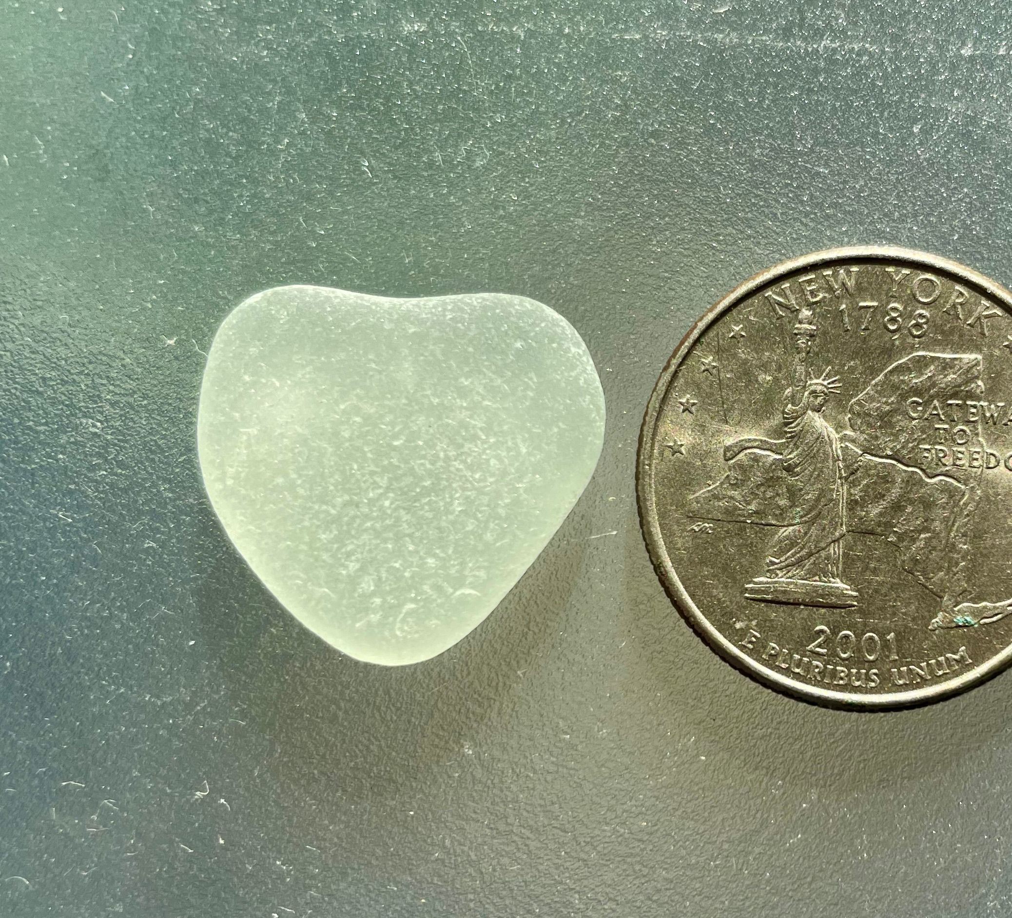 Genuine Seafoam Heart Shaped Sea Glass #67