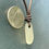 Thumbnail: Long Island White Sea Glass Leather Necklace