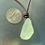 Thumbnail: Long Island Seafoam Sea Glass Leather Necklace