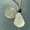 Thumbnail: Long Island White Sea Glass Leather Necklace