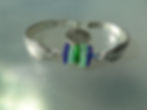 Sterling Silver Green Seafoam Blue Vintage Spoon Sea Glass Bracelet