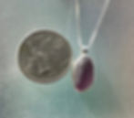 Sterling Bezel Deep Purple English Sea Glass Necklace